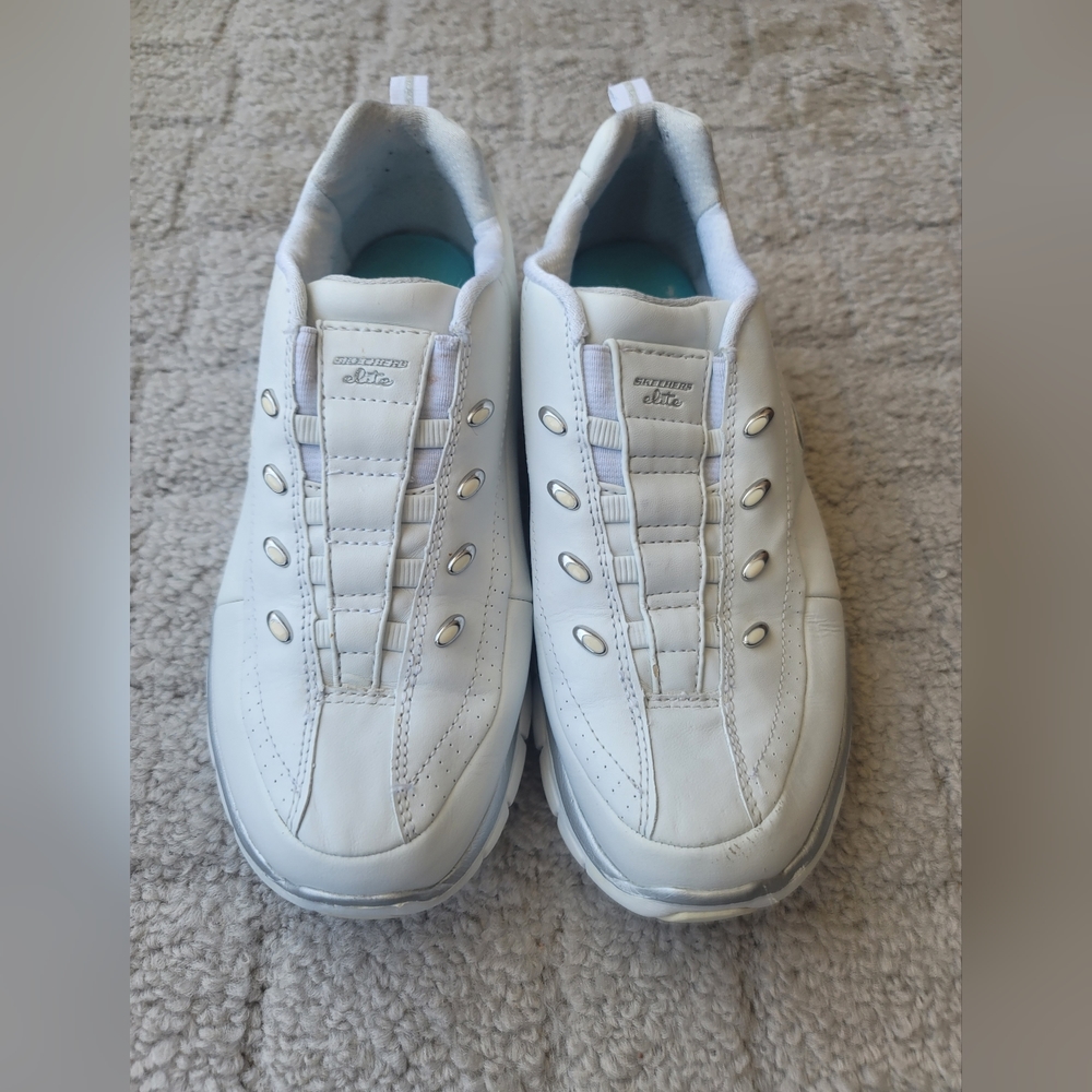 Skechers Elite Flex White Slip-on Shoes